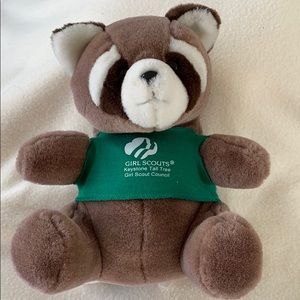Girl Scout Plush Raccoon Stuff Animal Rare-Vintage
